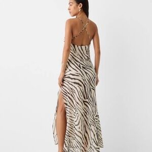 Bershka Zebra Print Maxi Dress